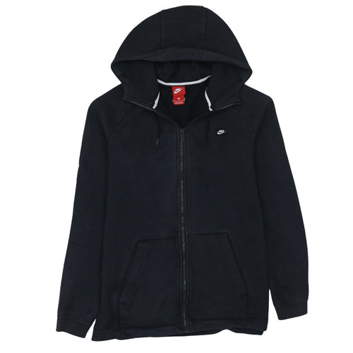 Nike Men's Black Full Zip Hoodie Size L Classic Fleece Sweatshirt
