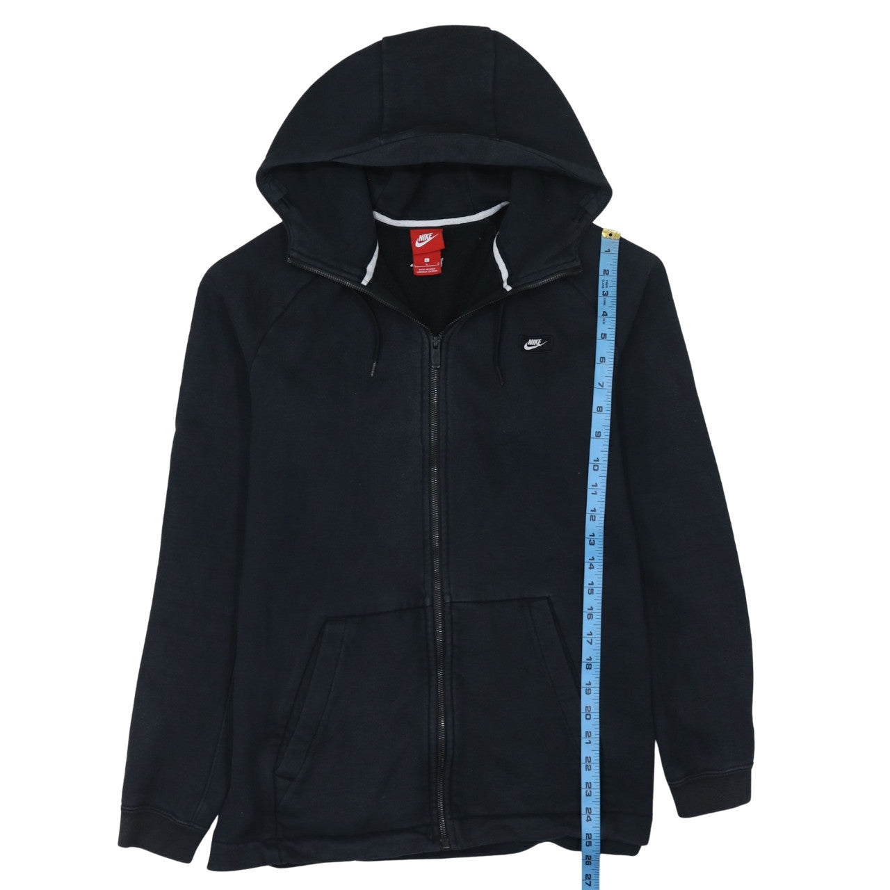 Nike Men's Black Full Zip Hoodie Size L Classic Fleece Sweatshirt