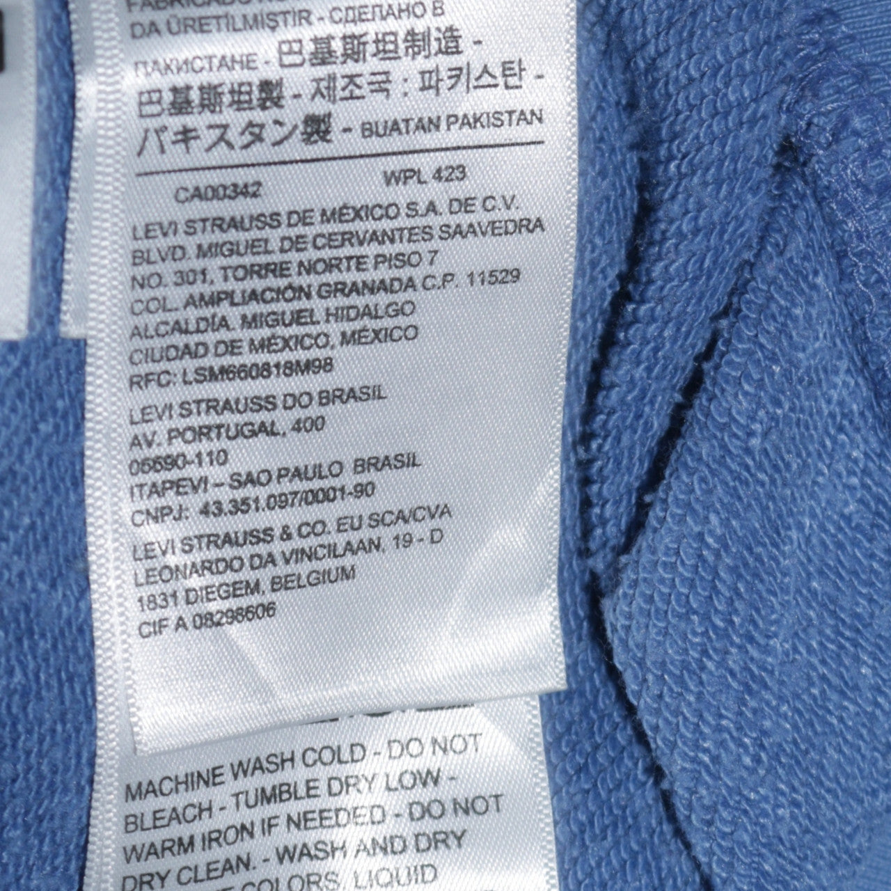 Levi's Men's Blue Relaxed Fit Pullover Hoodie Size M