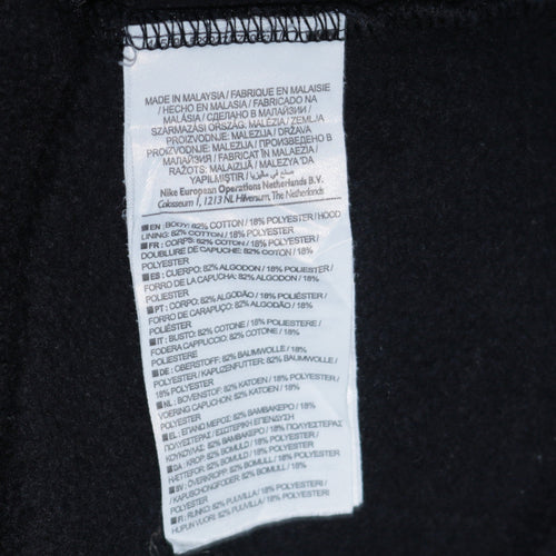 Nike Men's Black Full Zip Hoodie Size M Fleece Sportswear