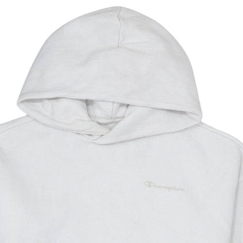 Champion Boys White Pullover Hoodie Size 11-12 Years Cotton Blend