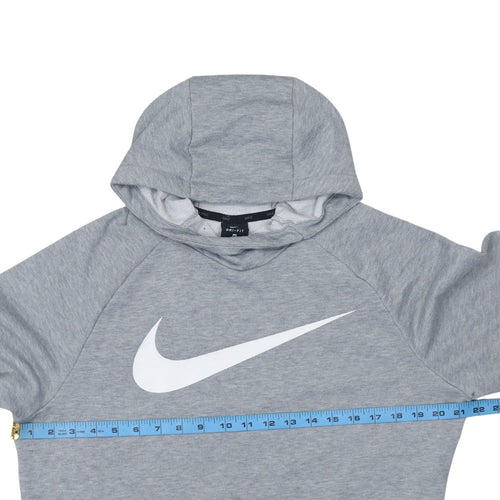 Nike Men's Grey Dri-Fit Pullover Hoodie M Sportswear
