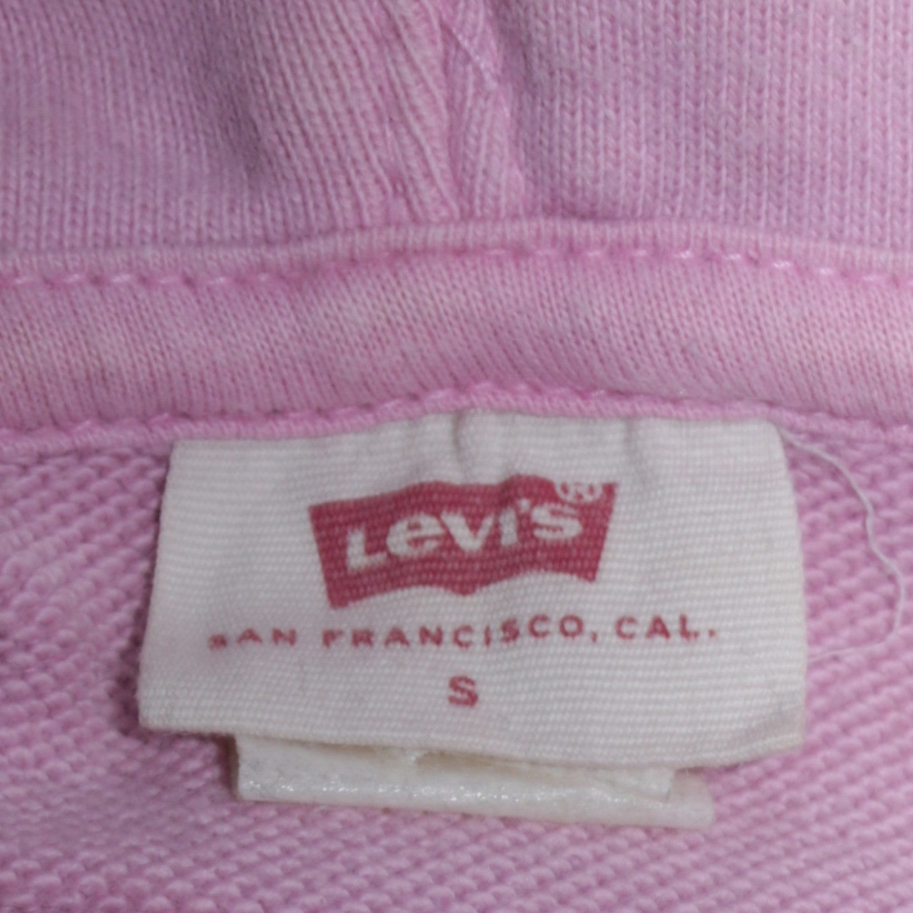 Levi's Womens Pink Pullover Hoodie Logo Print Size S Casual