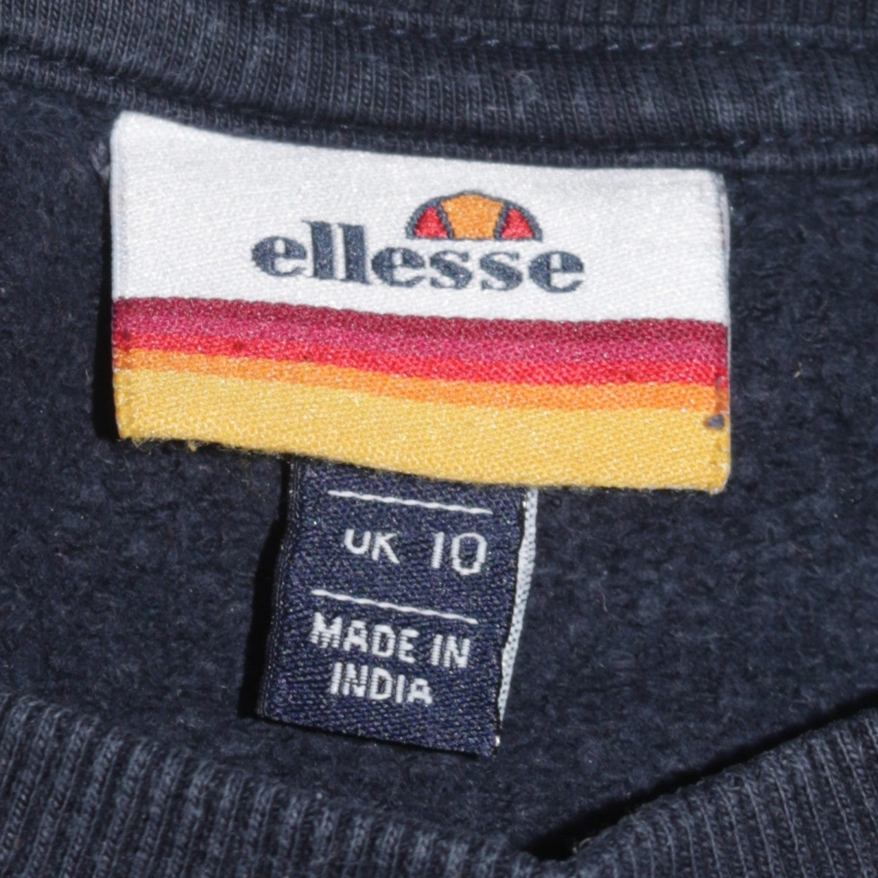 Ellesse Womens Navy Blue Crew Neck Pullover Sweatshirt UK 10