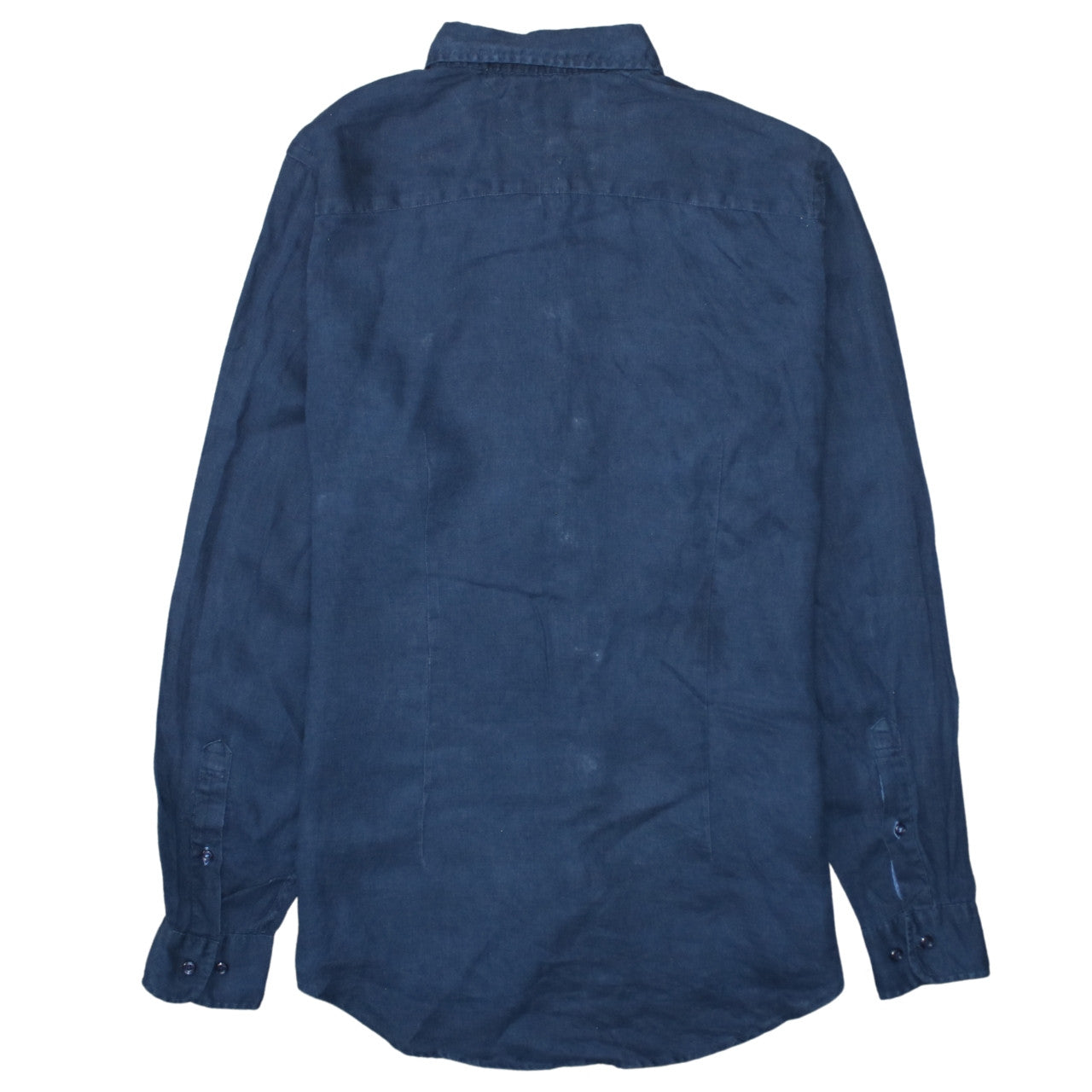 Tommy Hilfiger Men's Blue Premium Linen Button-Down Shirt M