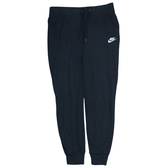 Nike Womens Black Jogger Sweatpants M Fleece Elastic Waist