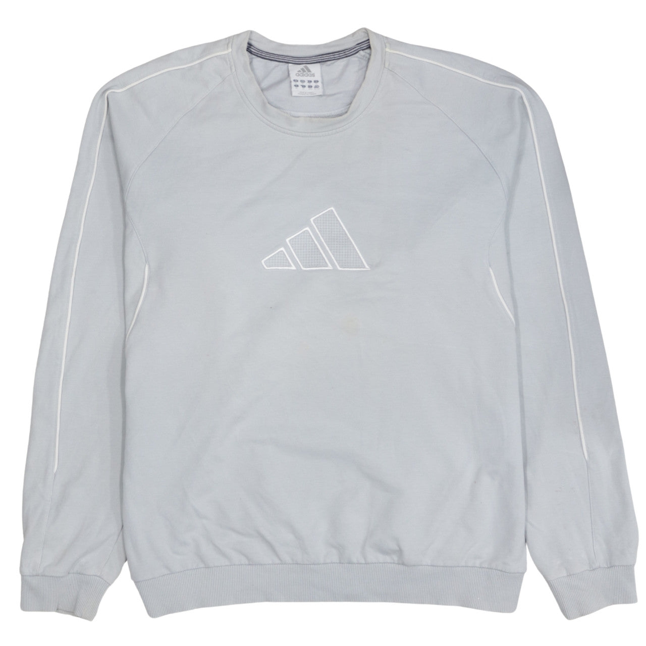 Adidas Men Grey XL Pullover Crew Neck Sweatshirt Sports Style