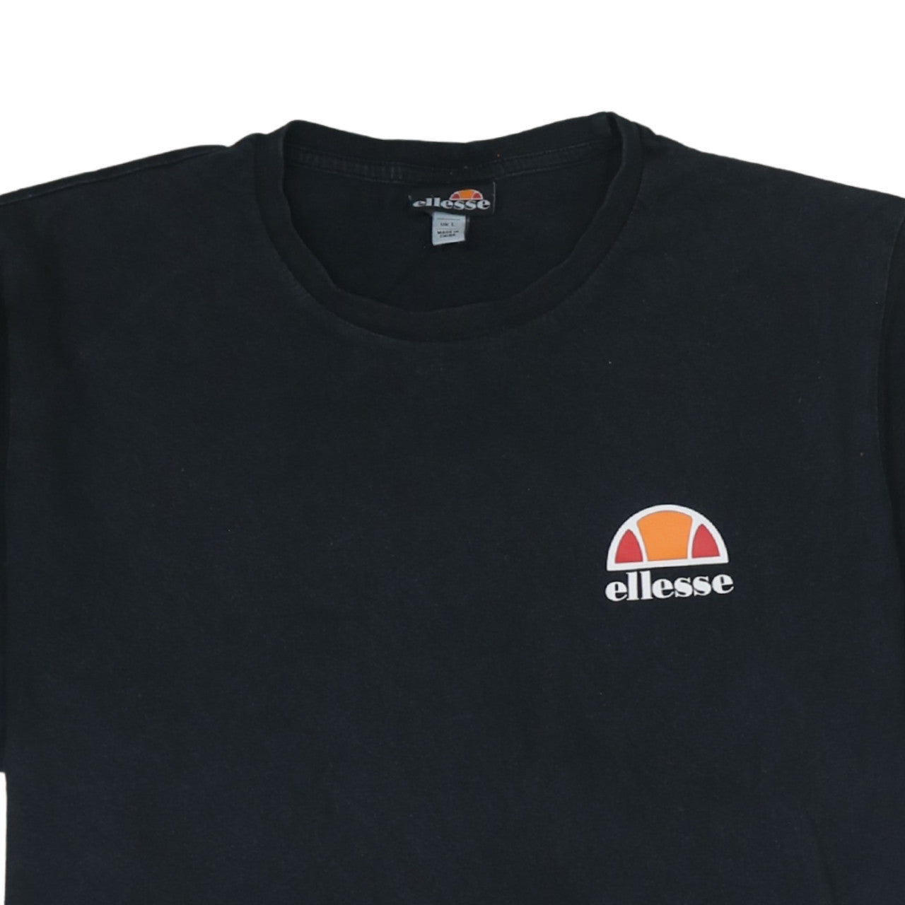 Ellesse Men's Black Cotton Crew Neck Short Sleeve T-Shirt Size L