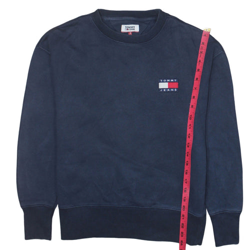 Tommy Jeans Men's Blue Crew Neck Sweatshirt Size S Classic Logo