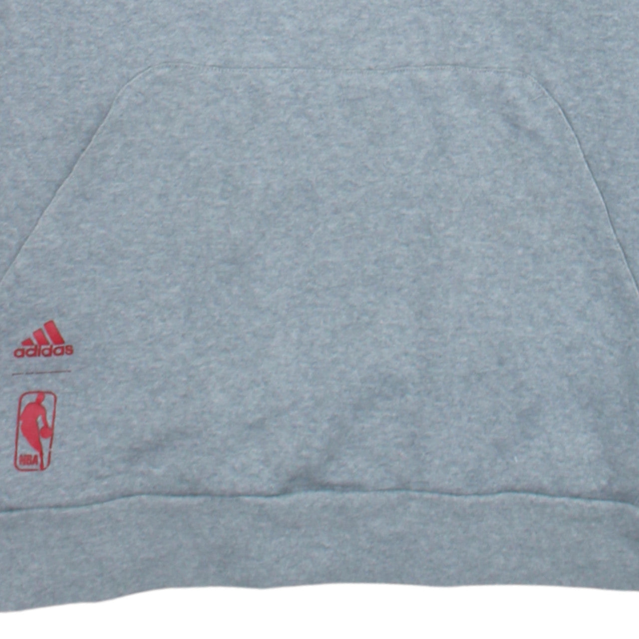 adidas Mens Grey Bulls Pullover Hoodie XL Basketball Fleece