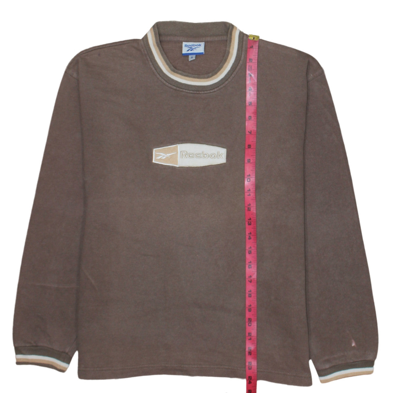 Reebok Women’s Brown Cotton Logo Pullover Sweatshirt Size S