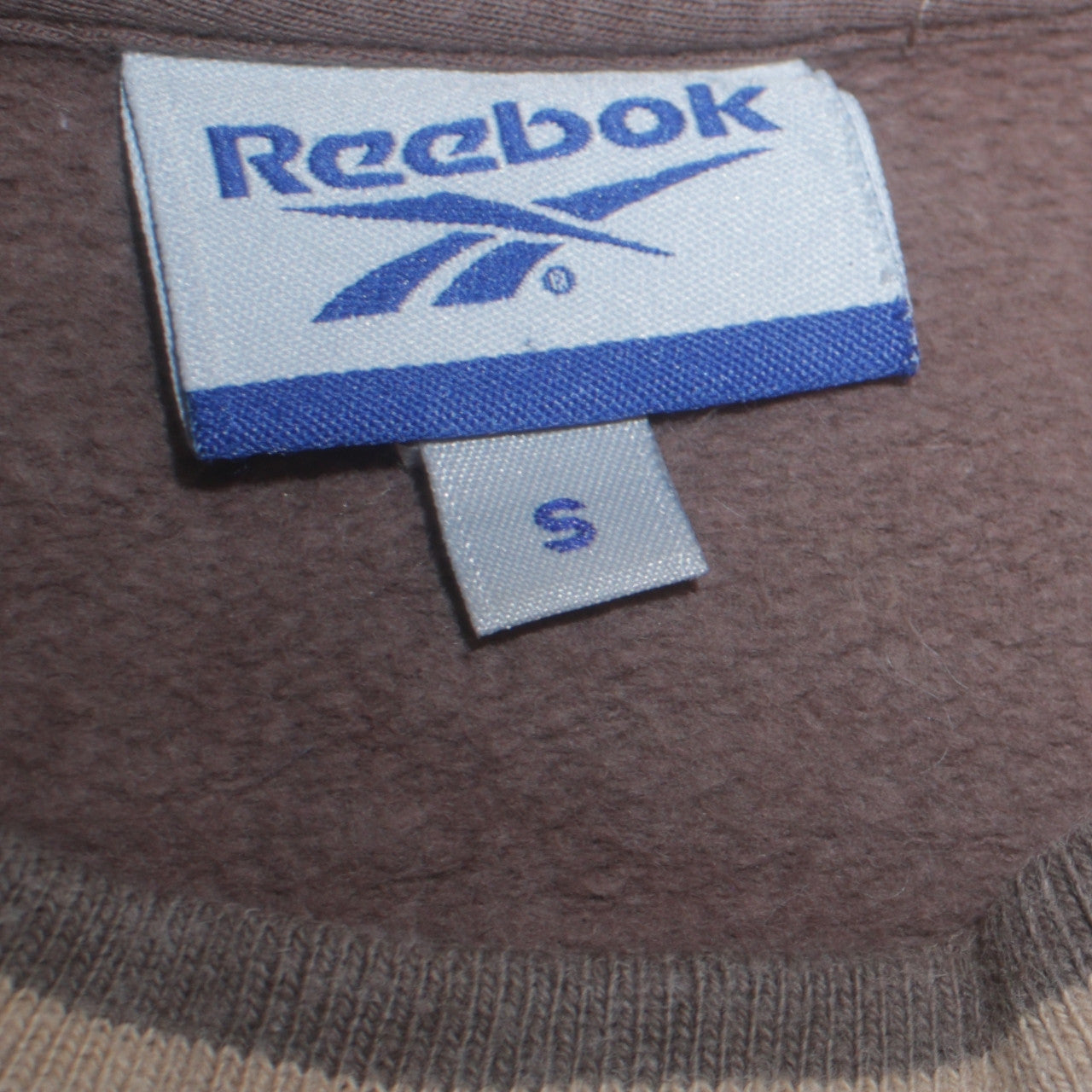 Reebok Women’s Brown Cotton Logo Pullover Sweatshirt Size S