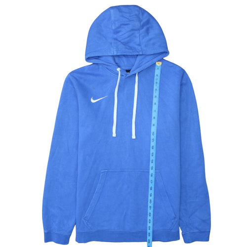 Nike Men Blue Pullover Hoodie M Fleece Sports Logo