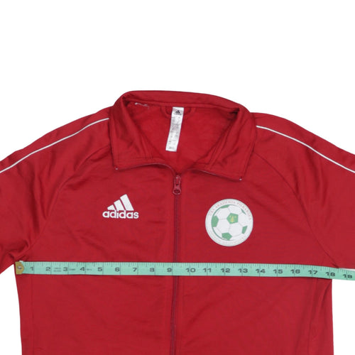 Adidas Boys Red Full Zip Football Sweatshirt 13-14 Years