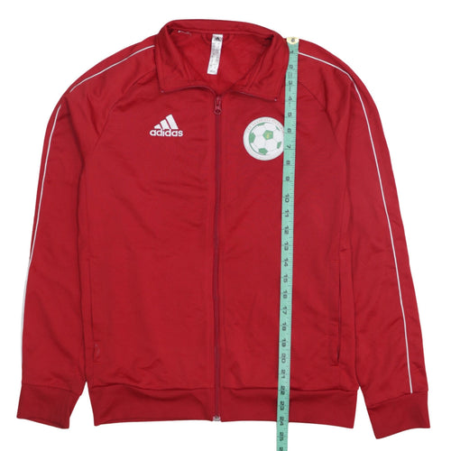 Adidas Boys Red Full Zip Football Sweatshirt 13-14 Years