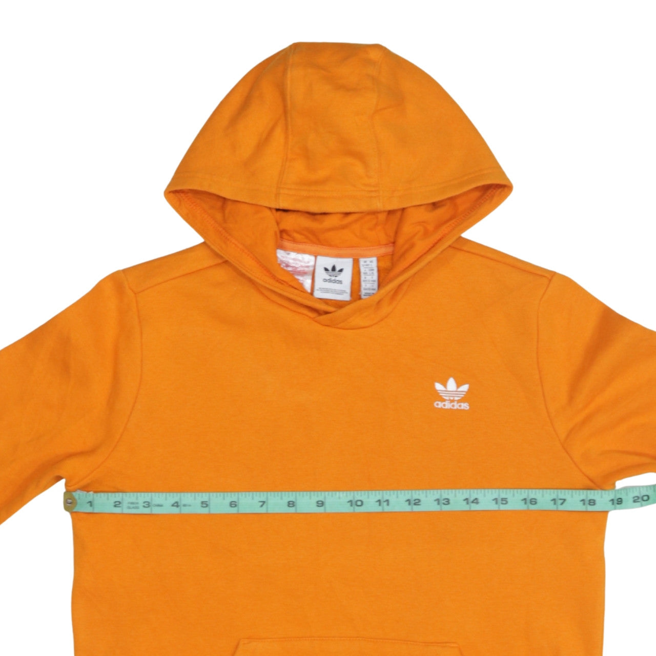 Adidas Boys Orange Pullover Hoodie 13-14 Years Regular Fit