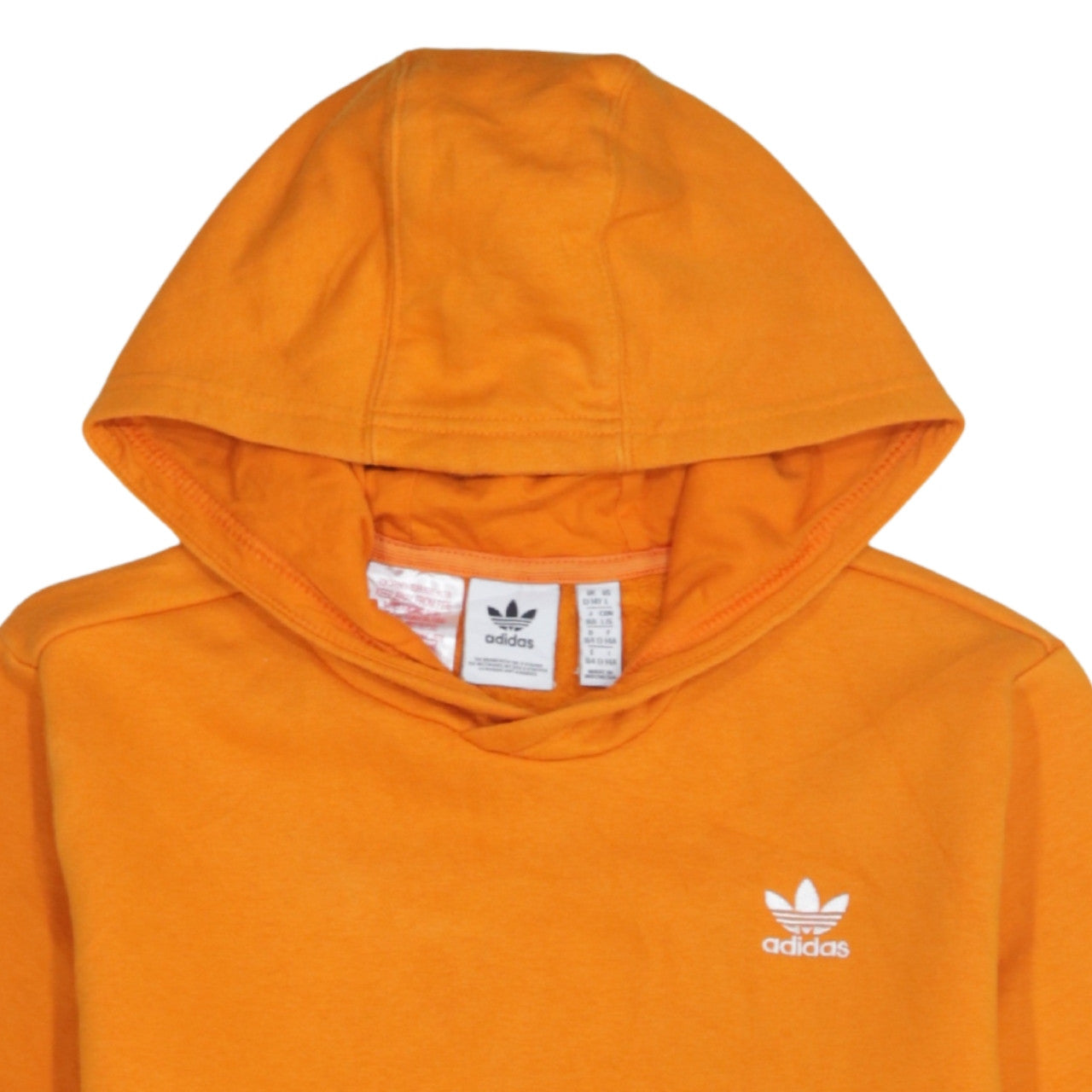 Adidas Boys Orange Pullover Hoodie 13-14 Years Regular Fit