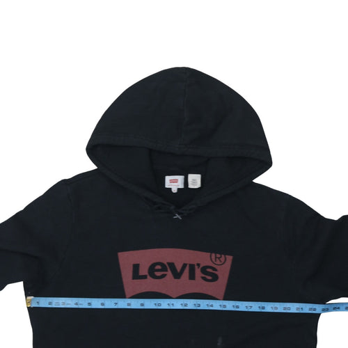 Levi's Men's Black Pullover Hoodie M Classic Logo Graphic Sweatshirt