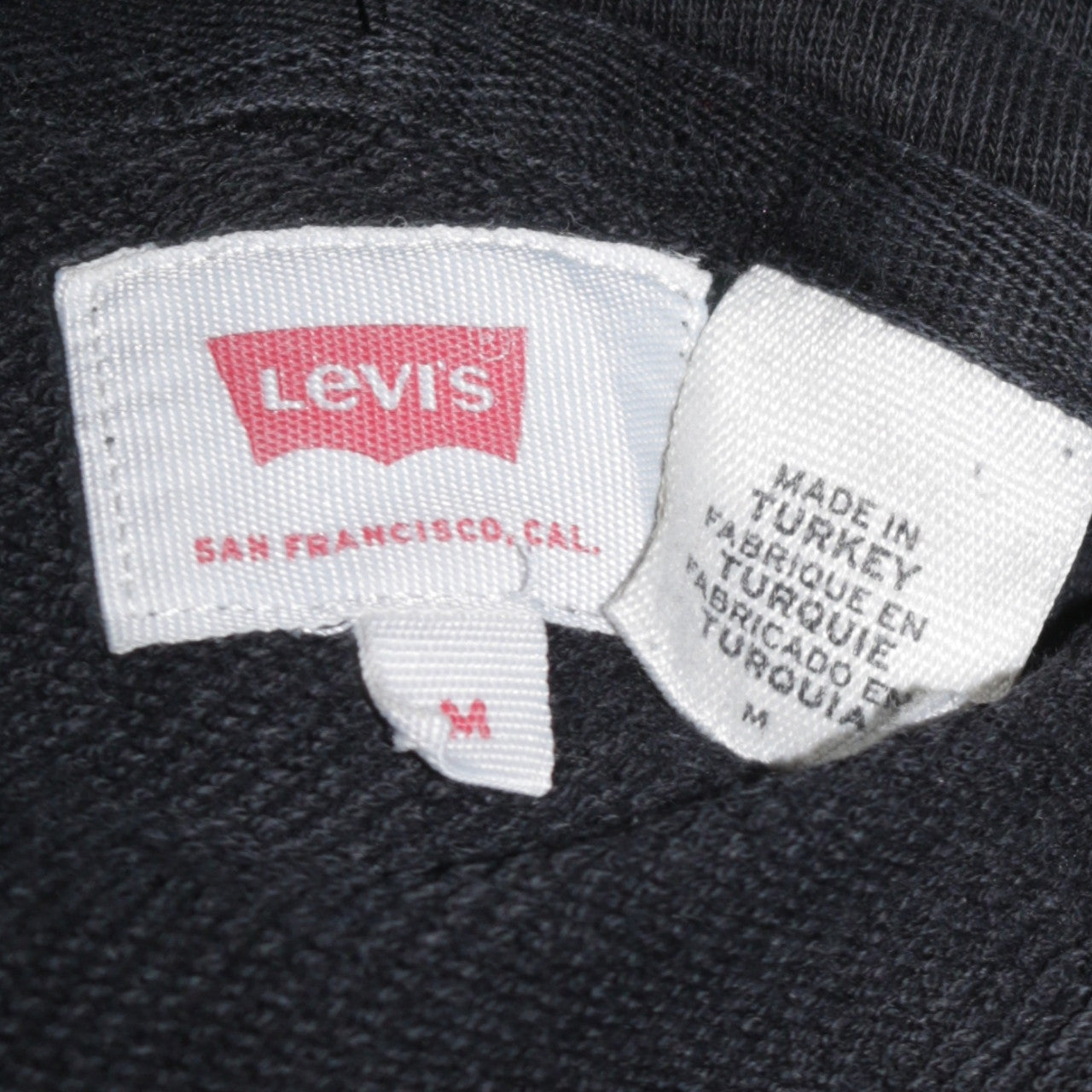 Levi's Men's Black Pullover Hoodie M Classic Logo Graphic Sweatshirt