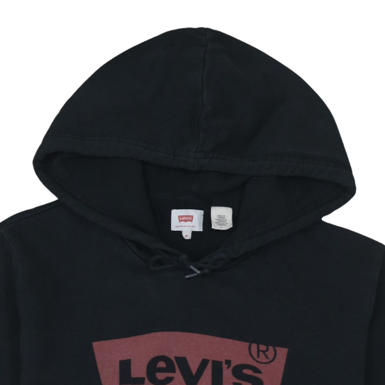 Levi's Men's Black Pullover Hoodie M Classic Logo Graphic Sweatshirt