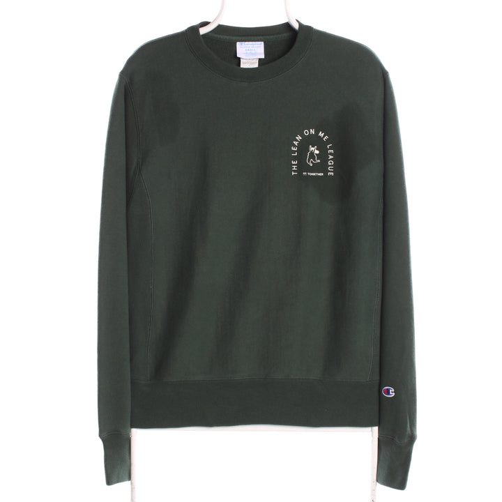 Champion Women's Green Crew Neck Graphic Sweatshirt Size S