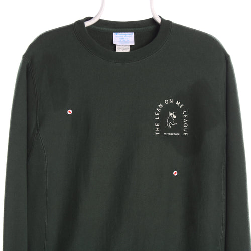 Champion Women's Green Crew Neck Graphic Sweatshirt Size S