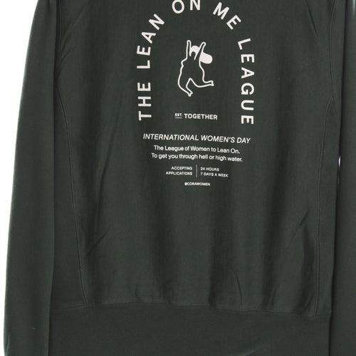 Champion Women's Green Crew Neck Graphic Sweatshirt Size S