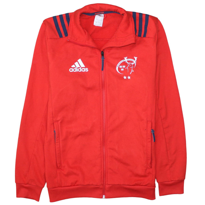 Adidas Men’s Red Munster Rugby Full Zip Fleece Sweatshirt L