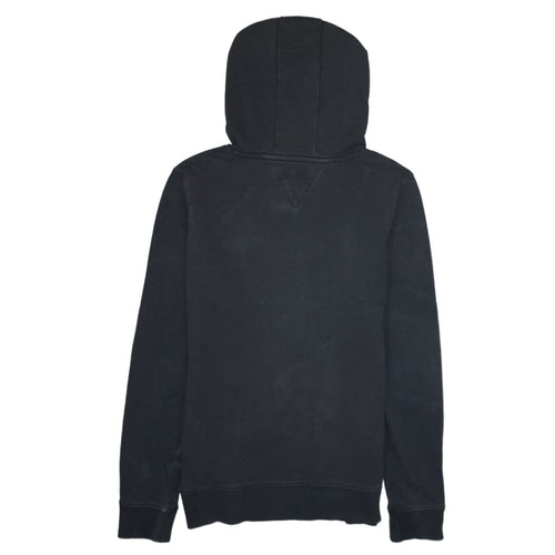 Tommy Hilfiger Boys Black Pullover Hoodie 164cm Cotton Blend Logo Design