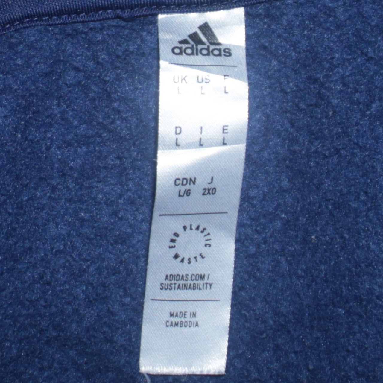 Adidas Men Blue Belfort Sud Pullover Hoodie Size L Sports Fleece