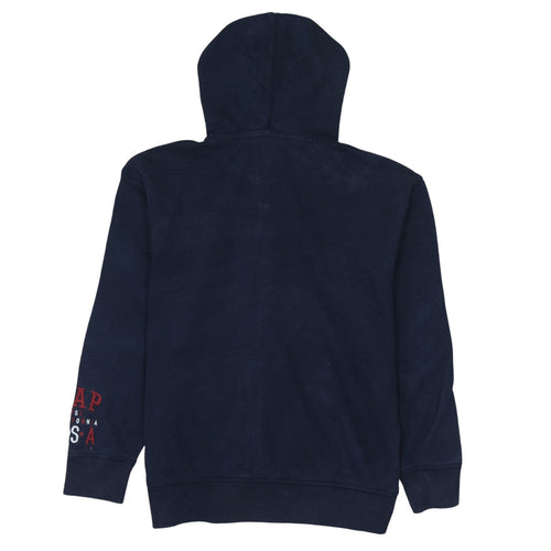 Gap Kids Boys Navy Full Zip Hoodie 13 Years American Flag Graphic Print