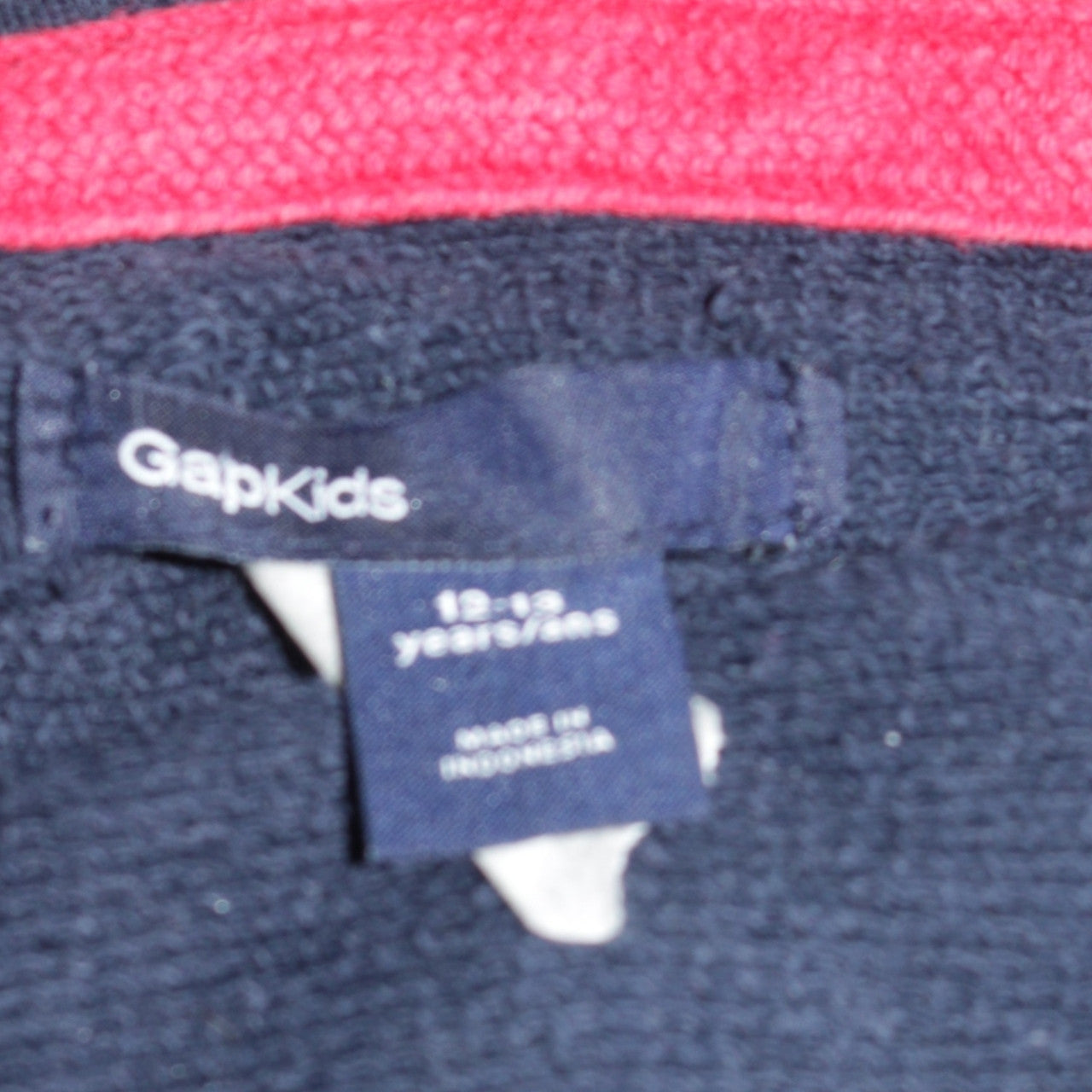 Gap Kids Boys Navy Full Zip Hoodie 13 Years American Flag Graphic Print