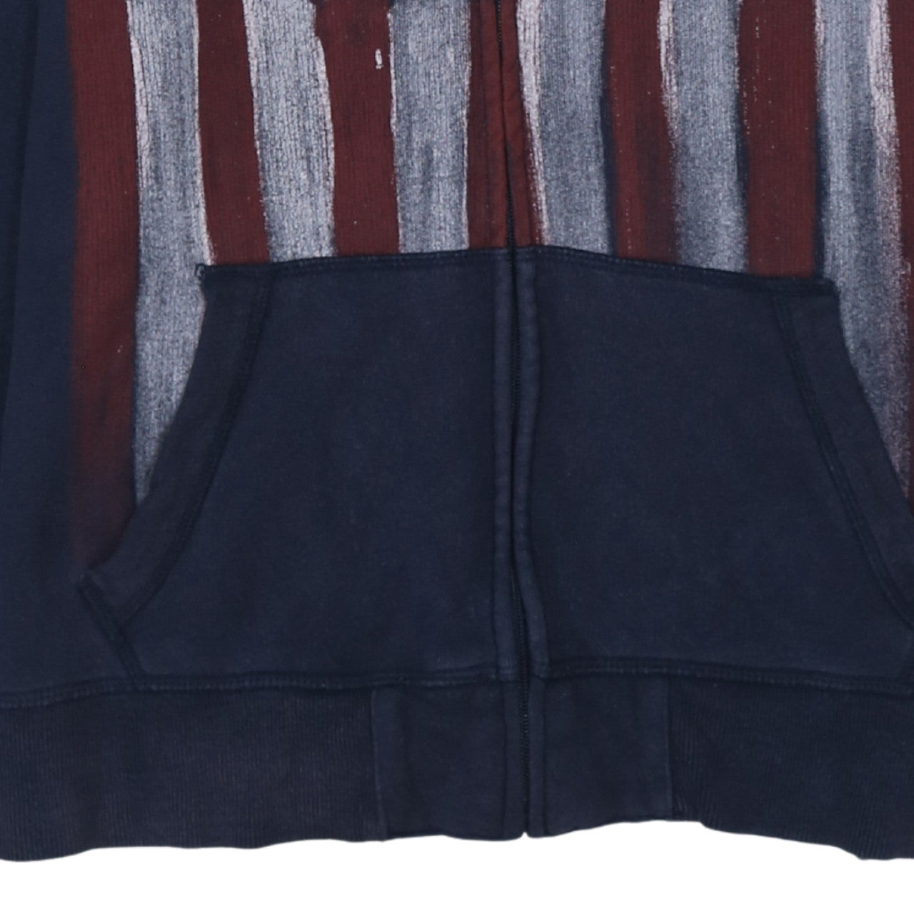 Gap Kids Boys Navy Full Zip Hoodie 13 Years American Flag Graphic Print