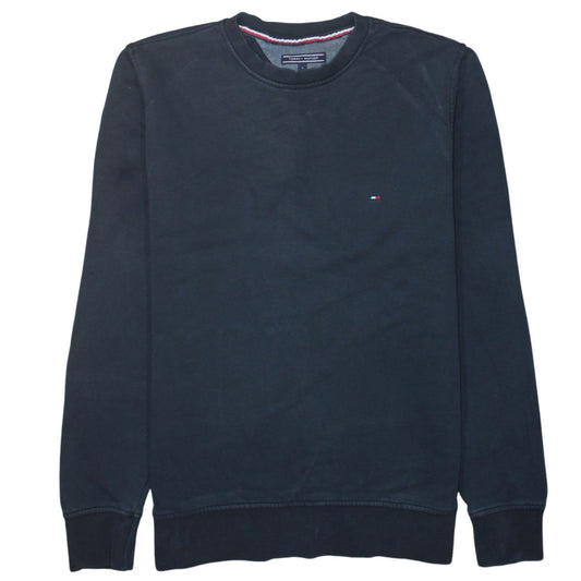 Tommy Hilfiger Men's Black Cotton Crew Neck Sweatshirt L Vintage Fit