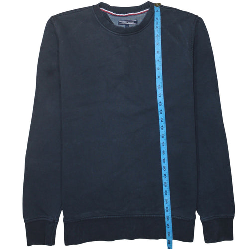 Tommy Hilfiger Men's Black Cotton Crew Neck Sweatshirt L Vintage Fit