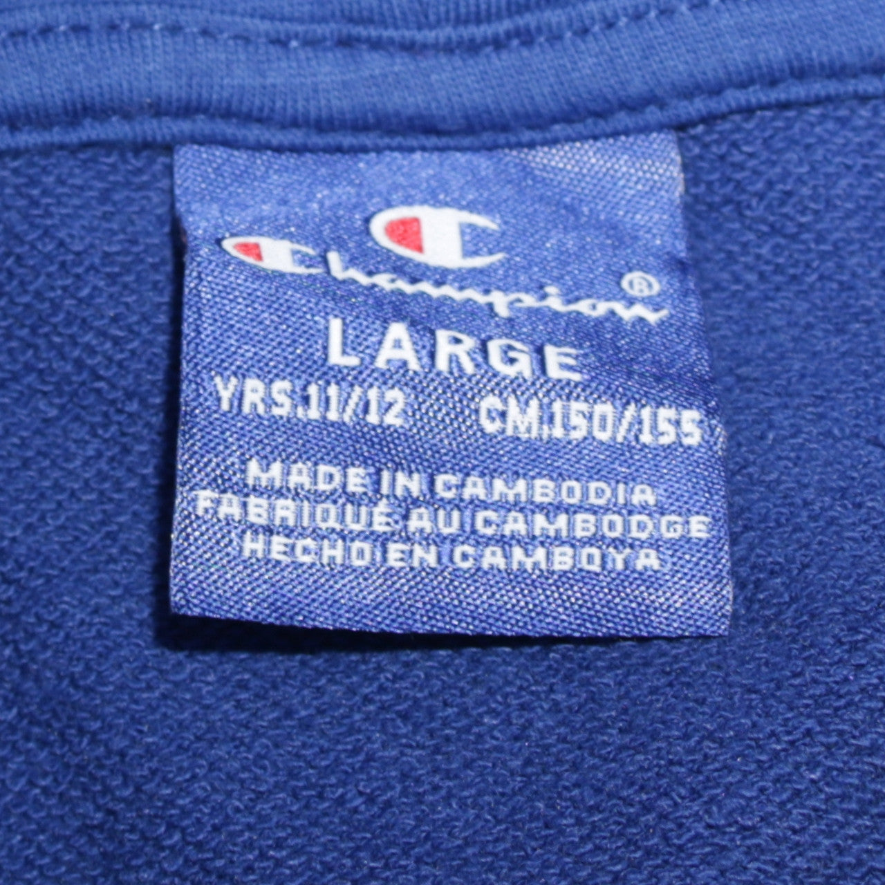 Champion Boys Blue Pullover Hoodie Size 11-12 Years Logo Print
