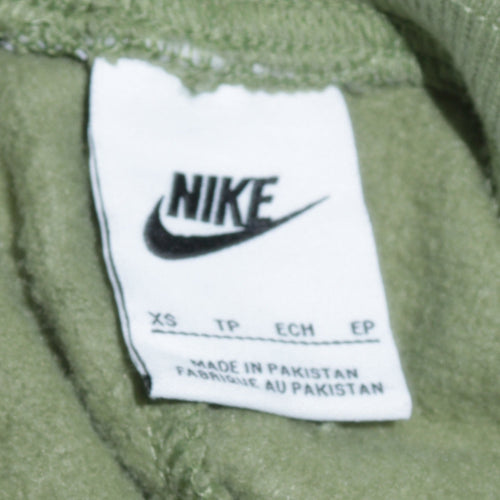 Nike Women's Green XS Fleece Sweatpants with Logo