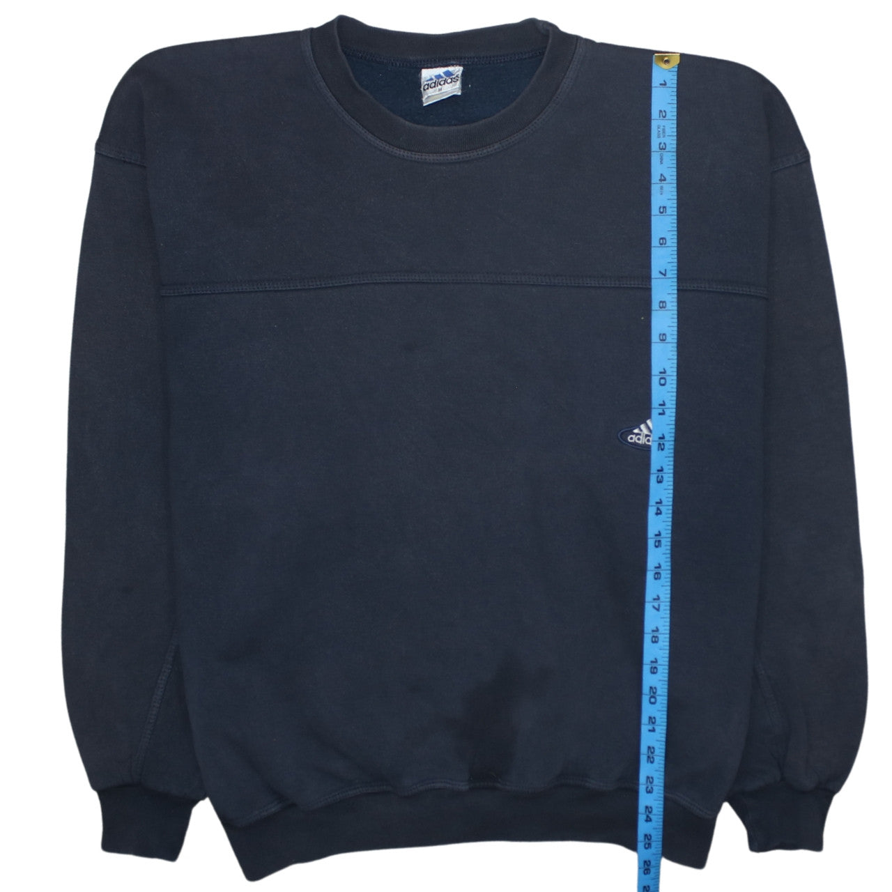 Adidas Mens Blue Crew Neck Pullover Sweatshirt Size M