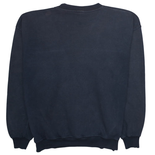 Adidas Mens Blue Crew Neck Pullover Sweatshirt Size M