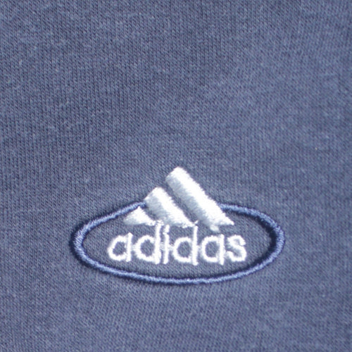 Adidas Mens Blue Crew Neck Pullover Sweatshirt Size M