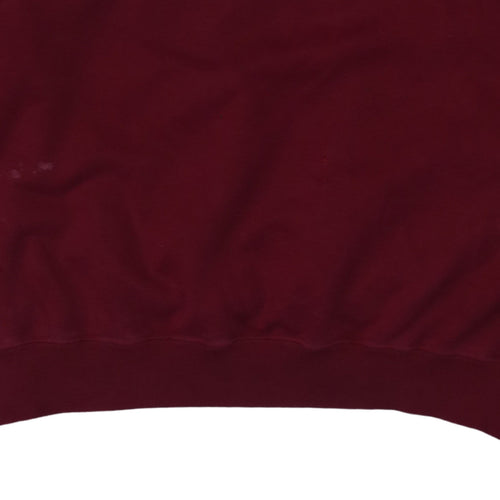 Vintage Lacoste Red Long Sleeve Cotton Polo Shirt Men's L