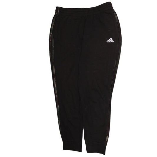 Adidas Womens Black Jogger Trousers M Elastic Waist Fleece Sports Pants