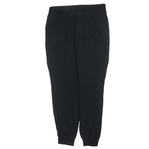 adidas Womens Black Jogger Sweatpants L Fleece Comfort Tapered Fit