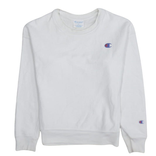 Champion Women's White Reverse Weave Sweatshirt Size S Crew Neck