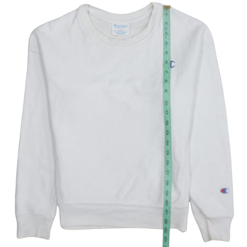 Champion Women's White Reverse Weave Sweatshirt Size S Crew Neck