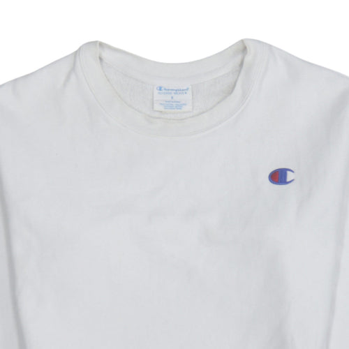 Champion Women's White Reverse Weave Sweatshirt Size S Crew Neck