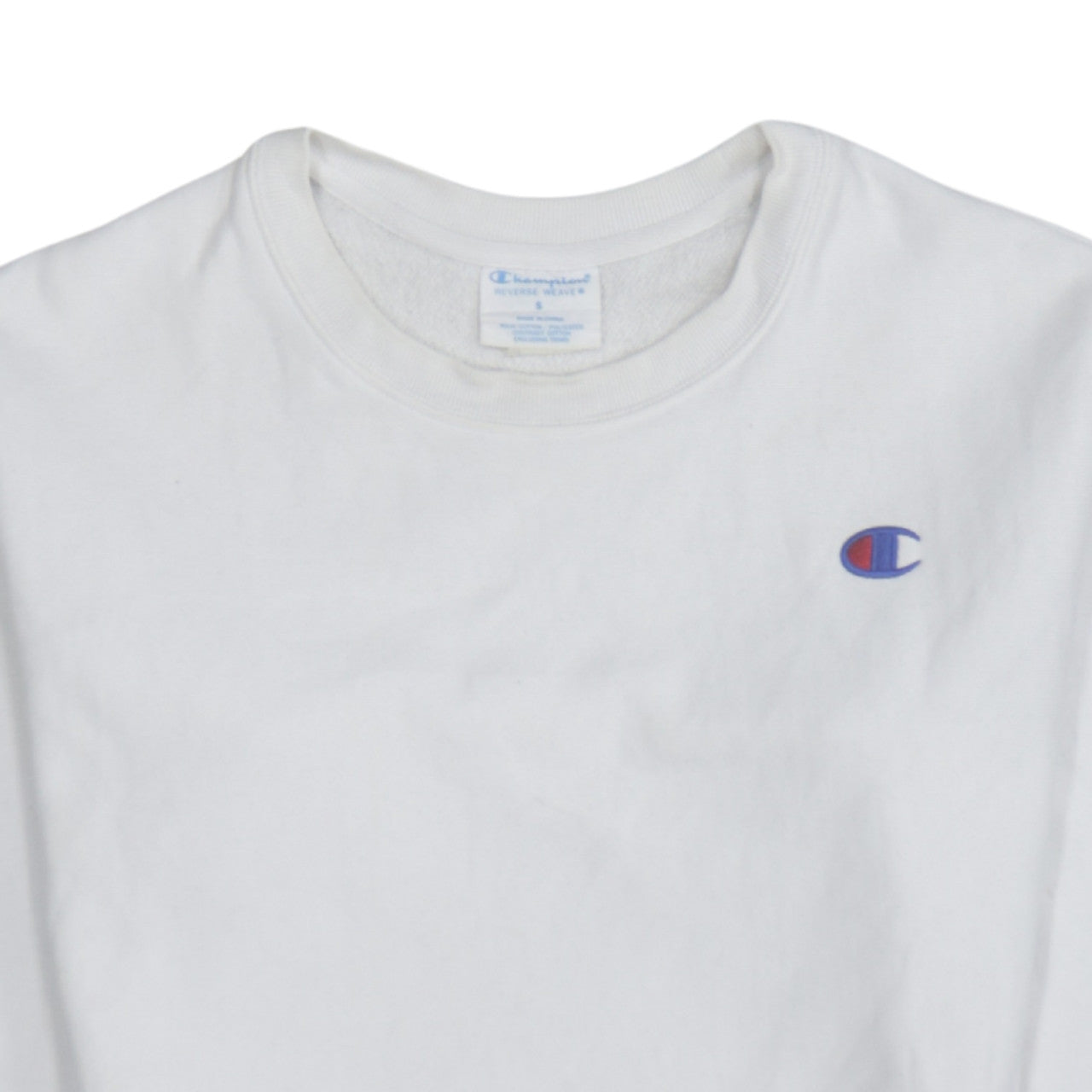 Champion Women's White Reverse Weave Sweatshirt Size S Crew Neck