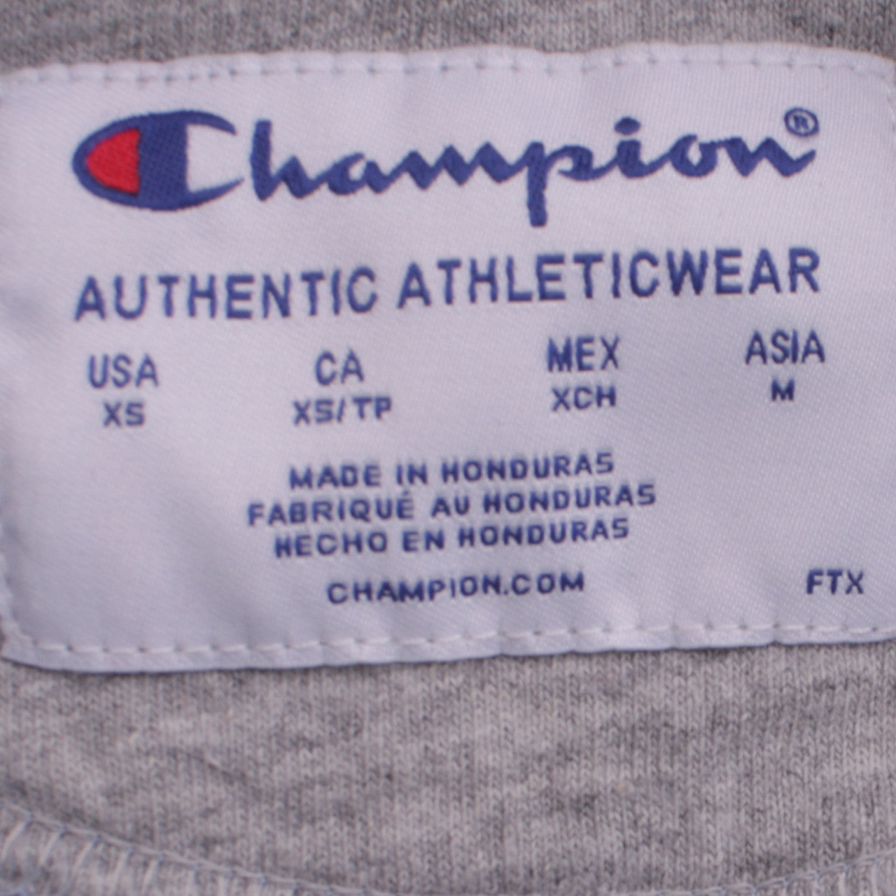 Champion Men Blue XS Pullover Sweatshirt Crew Neck Logo