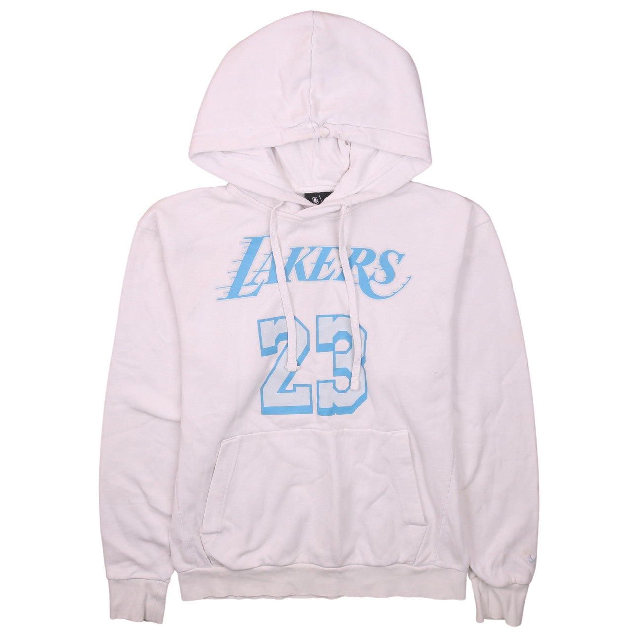 Nike NBA Lakers LeBron James 23 White Men's Pullover Hoodie S