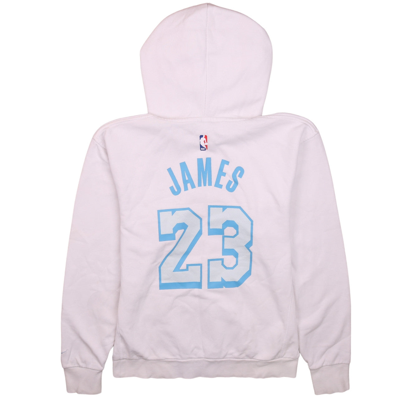 Nike NBA Lakers LeBron James 23 White Men's Pullover Hoodie S